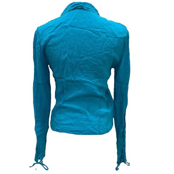 Johnny Was Sangria Embroidered Button Down Blouse - Picture 2 of 8